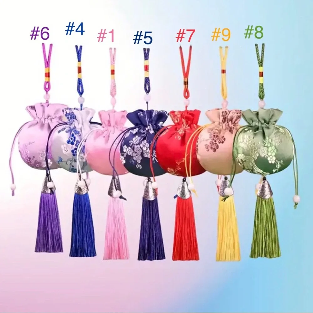 One Small Draw String Purse - Gift Bag - Sachet Bag with Tassel (u choose color)